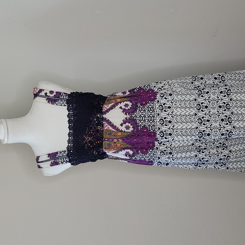Feelib Feel Liberated Blue Purple Boho Maxi Dress